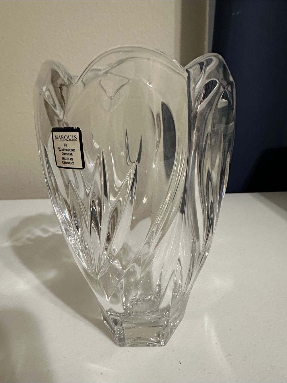 Waterford Crystal Clear Sculpted Heart Vase